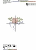 Machine Embroidery Designs Roses mini with ribbons