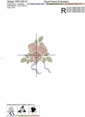Machine Embroidery Designs Roses mini with ribbons