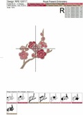 Sakura branches and butterfly Machine Embroidery Designs