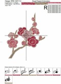 Sakura branches and butterfly Machine Embroidery Designs