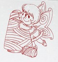 Sewing Fairy Redwork Set - 4 In 1