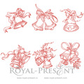 Machine Embroidery Designs Six Christmas bells