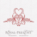 RedWork Victorian Heart Elegance
