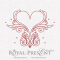 RedWork Victorian Heart Elegance