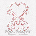 RedWork Victorian Heart Elegance