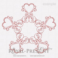 RedWork Victorian Heart Elegance