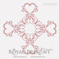 RedWork Victorian Heart Elegance