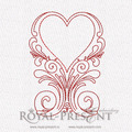 RedWork Victorian Heart Elegance