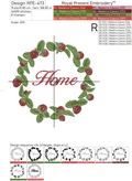 Strawberry Wreath Machine Embroidery Design