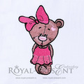 Teddy Bear Girl Machine Embroidery Designs - 3 sizes