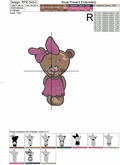 Teddy Bear Girl Machine Embroidery Designs - 3 sizes