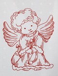 Valentines Angels RedWork Set