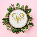 Graceful Alphabet with Roses Machine Embroidery Designs