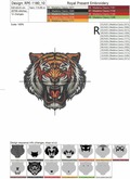 Angry Tiger Face - 3 sizes