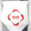 Machine embroidery design Chilli Pepper frame - 6 sizes