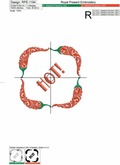 Machine embroidery design Chilli Pepper frame - 6 sizes