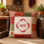 Red Chilli Pepper Frame with Inscription Machine Embroidery Design – 6 Sizes