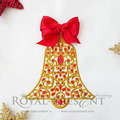 Jewelry Christmas bell with rubies - 2 sizes