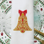 Jewelry Christmas bell with rubies - 2 sizes