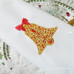 Jewelry Christmas bell with rubies - 2 sizes