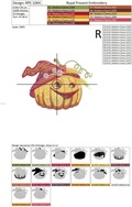 Machine embroidery design Cute Pumpkin