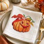 Cute Pumpkin Machine Embroidery Design