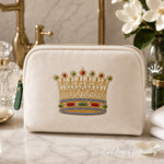 Gold Crown with Jewels Machine Embroidery Design