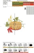 Machine embroidery design Pumpkin
