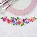 Romantic Pansies Floral Border - 2 sizes