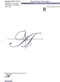 Machine embroidery design The letter A