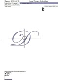 Machine embroidery design The letter D
