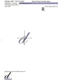 Machine embroidery design The letter D