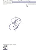 Machine embroidery design The letter G
