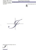 Machine embroidery design The letter I
