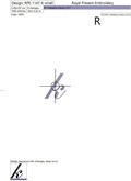 Machine embroidery design The letter K