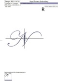 Machine embroidery design The letter N