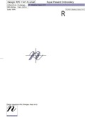 Machine embroidery design The letter N