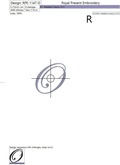 Machine embroidery design The letter O