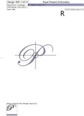 Machine embroidery design The letter P