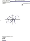 Machine embroidery design The letter R
