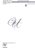 Machine embroidery design The letter U