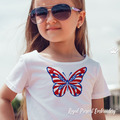 USA flag butterfly - 2 sizes