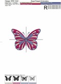 USA flag butterfly - 2 sizes