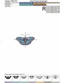Machine embroidery designs Purple Butterflies