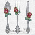 Vintage Cutlery Machine embroidery designs - 3 in 1