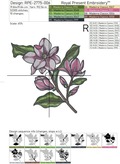 Magnolias Machine Embroidery Designs - 7 sizes