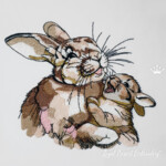Tender bunnies - mother and baby - 3 sizes