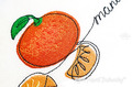 Mandarin organic machine embroidery design - 4 sizes
