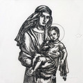 Mary holding Jesus in her arms Machine Embroidery Design - 6 sizes