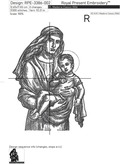 Mary holding Jesus in her arms Machine Embroidery Design - 6 sizes